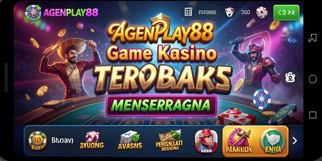 Tampilan gameplay menarik di AGENPLAY88, menunjukkan berbagai permainan kasino yang tersedia.