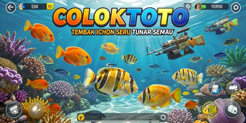 Gameplay COLOKTOTO yang seru dan menantang dalam Tembak Ikan.