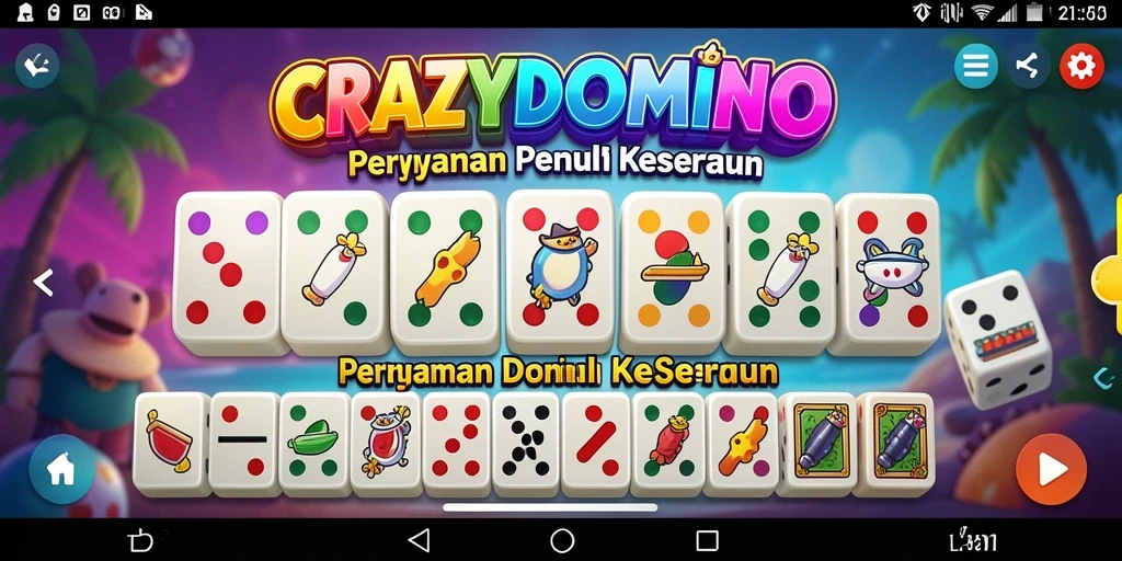 Tampilan menarik dari gameplay seru CRAZYDOMINO.
