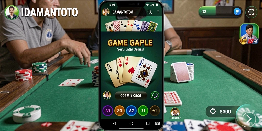 Tampilan gameplay seru dari IDAMANTOTO dalam permainan Gaple.
