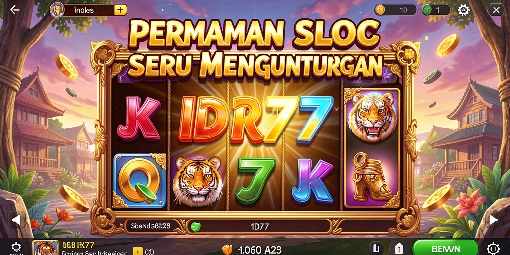 Tampilan menarik dari gameplay slot di IDR77.