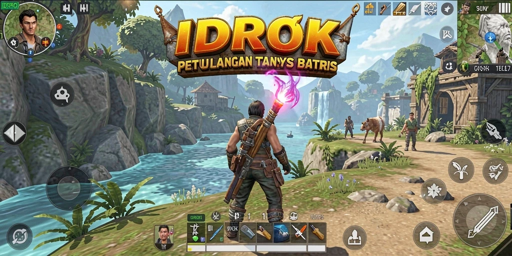 Screenshot menampilkan eksplorasi dunia luas di IDROK.