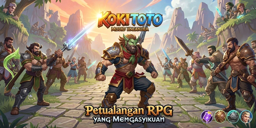 Screenshot game KOKITOTO menampilkan pertempuran seru di dunia fantastis.