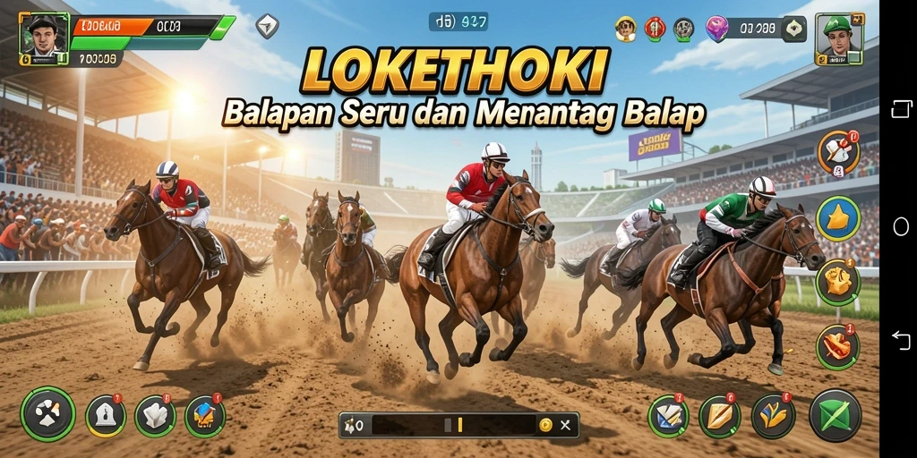 Gameplay LOKETHOKI yang mendebarkan di lintasan balapan.