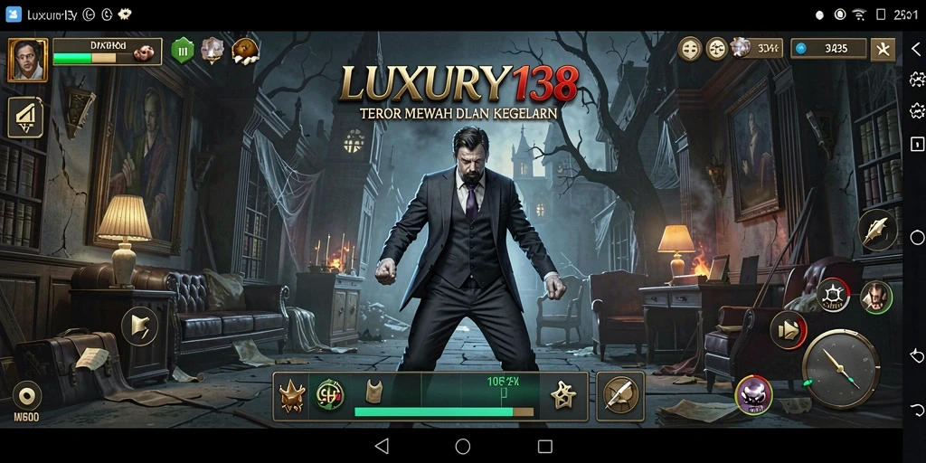Screenshot LUXURY138 menunjukkan suasana mencekam dalam gameplay.