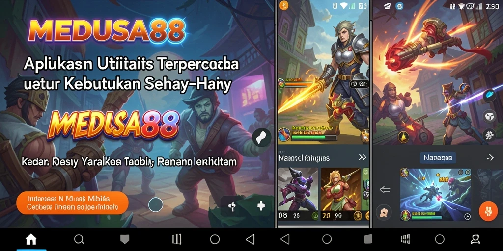 Tampilan antarmuka utama MEDUSA88 yang memudahkan akses fitur.