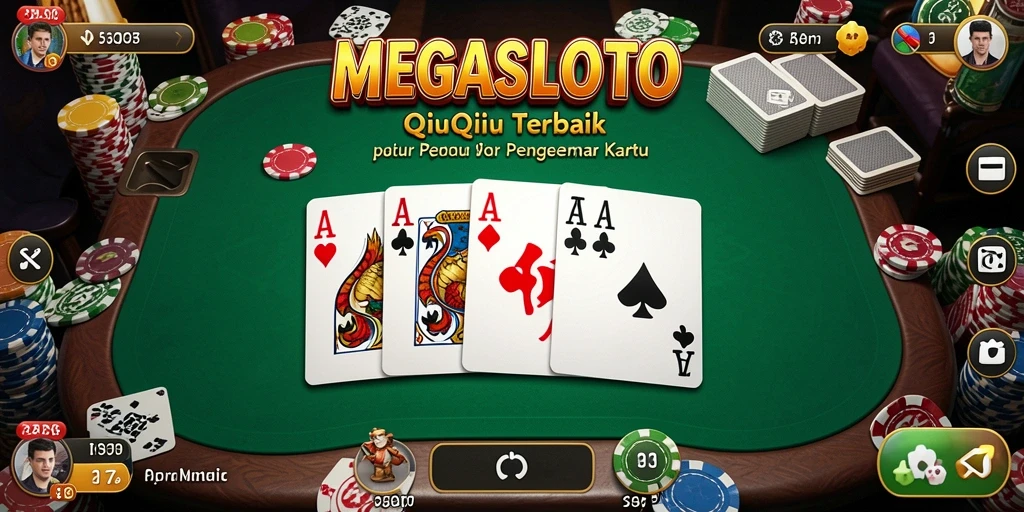 Tampilan gameplay seru di MEGASLOTO dengan aksi QiuQiu yang mendebarkan.