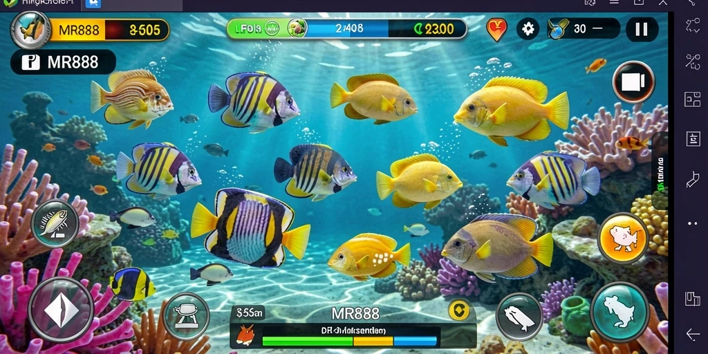 Tampilan gameplay seru dalam Tembak Ikan MR888.