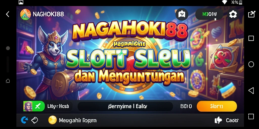 Screenshot gameplay NAGAHOKI88 menunjukkan putaran slot yang seru dan animasi menarik.