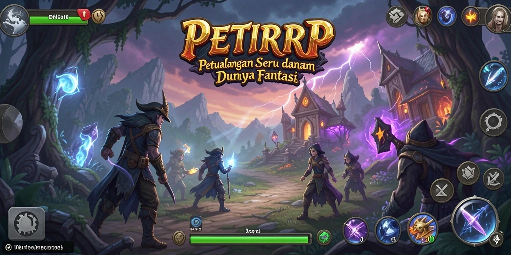 Tampilan menampilkan karakter dalam pertarungan RPG yang menegangkan.