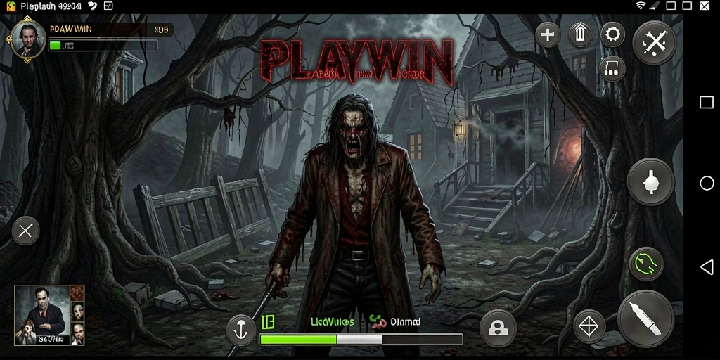 Gameplay PLAYWIN yang menegangkan dan mencekam dalam suasana horor.