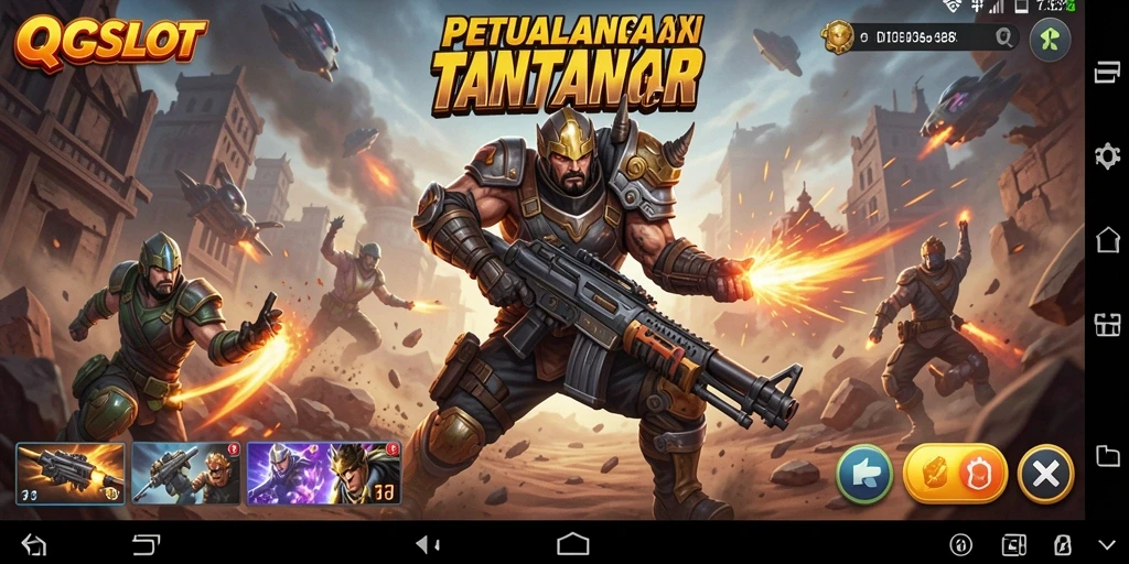Screenshot utama QQSLOT menampilkan aksi mendebarkan dalam pertempuran.