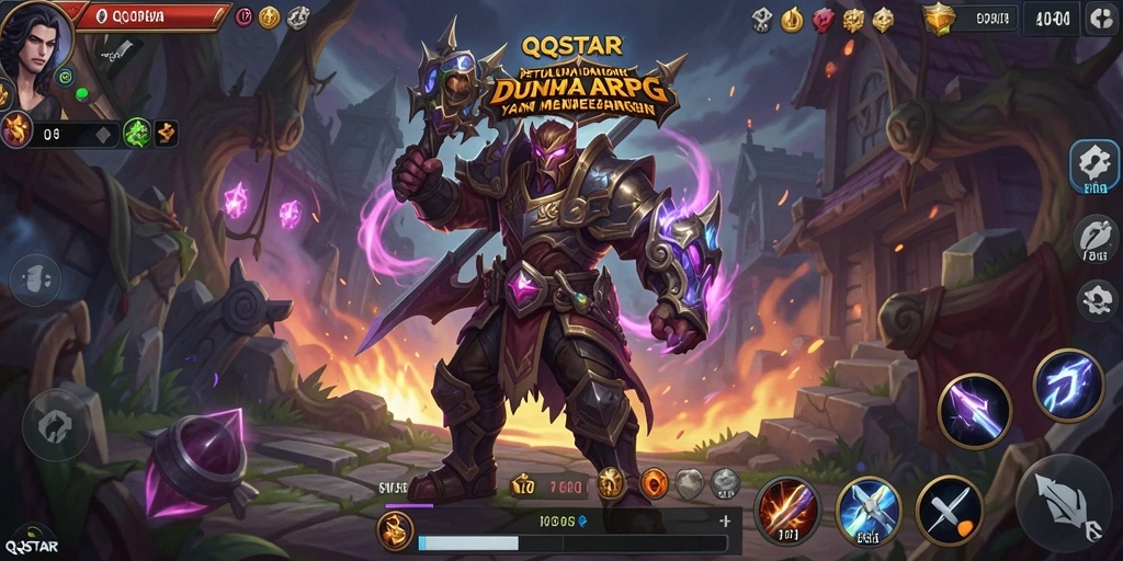 Tampilan gameplay menegangkan dalam dunia fantasi ARPG.