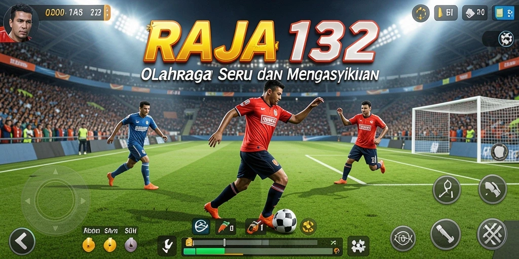 Screenshot utama RAJA132 menampilkan momen mendebarkan di lapangan.