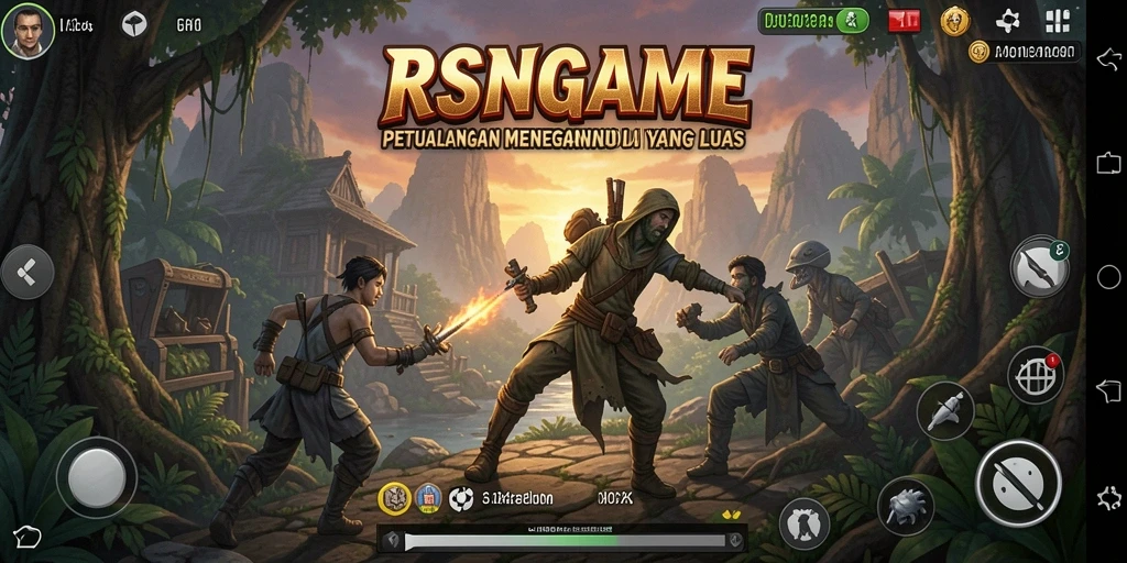 Tampilan gameplay RSNGAME yang epik dan menantang.