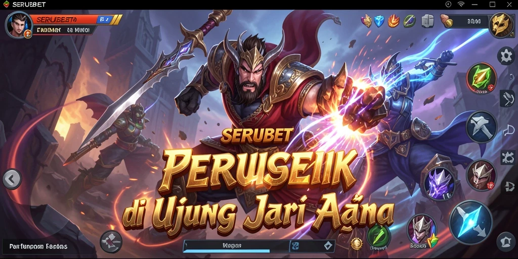 Gameplay SERUBET yang seru dan mengasyikkan dalam aksi pertarungan.