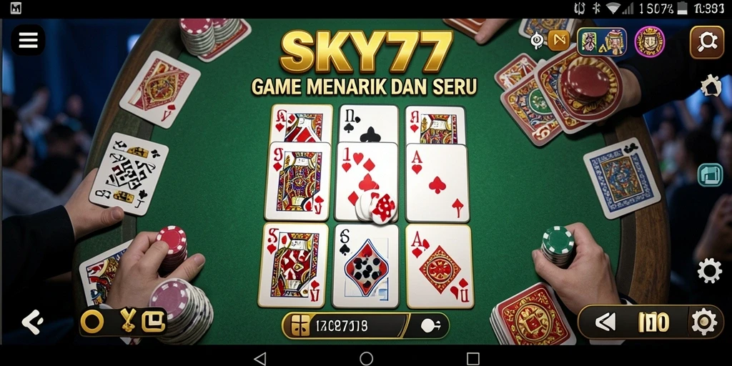 Tampilan gameplay seru dan mengasyikan di SKY77.