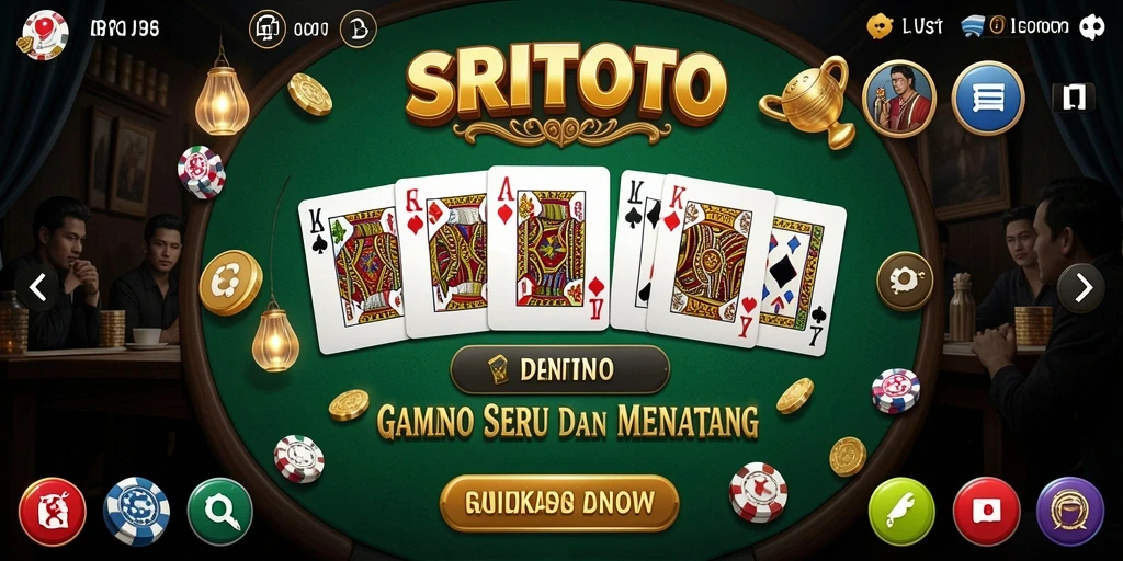 Screenshot SRITOTO menunjukkan aksi seru permainan Domino.