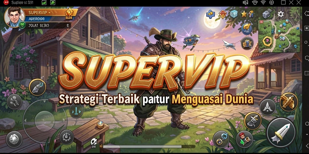 Screenshot SUPERVIP menampilkan aksi gameplay strategis yang mendebarkan.
