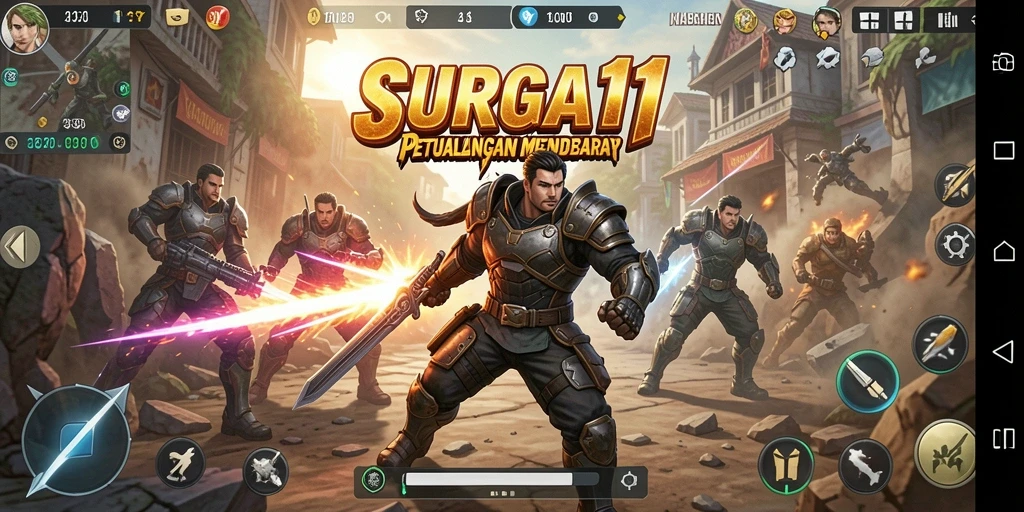 Tampilan gameplay SURGA11 yang penuh aksi dan adrenalin.