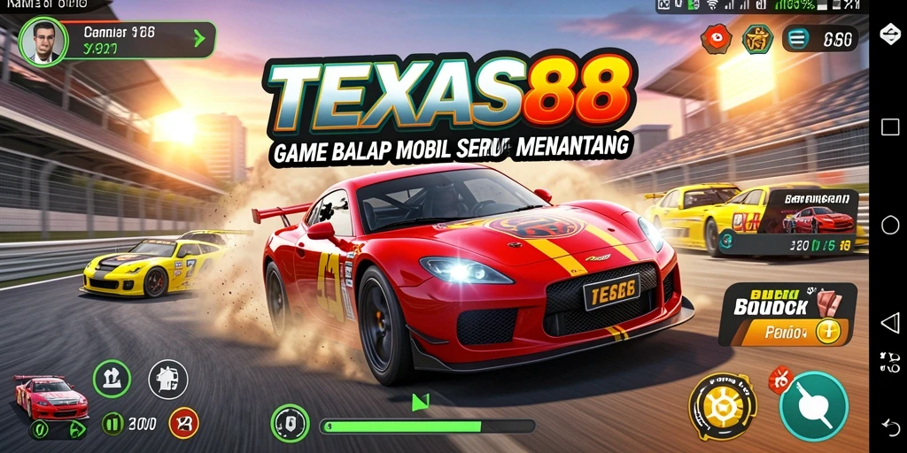 Tampilan gameplay balapan yang seru dan mendebarkan dari TEXAS88.