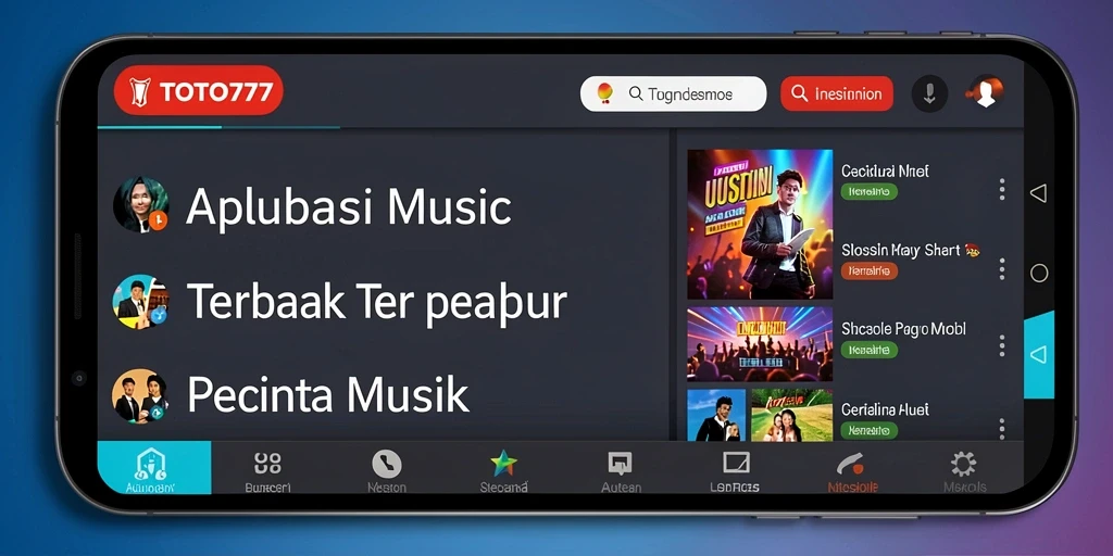 Tampilan menggembirakan dari gameplay dan interaksi aplikasi musik TOTO777.
