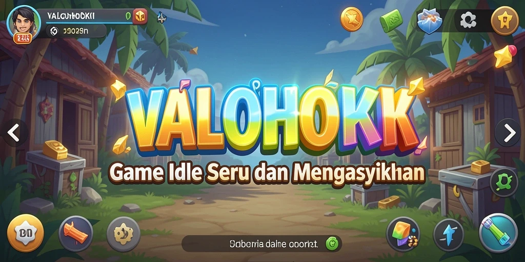 Tampilan gameplay VALOHOKI yang menarik dan penuh warna dalam mode Idle.