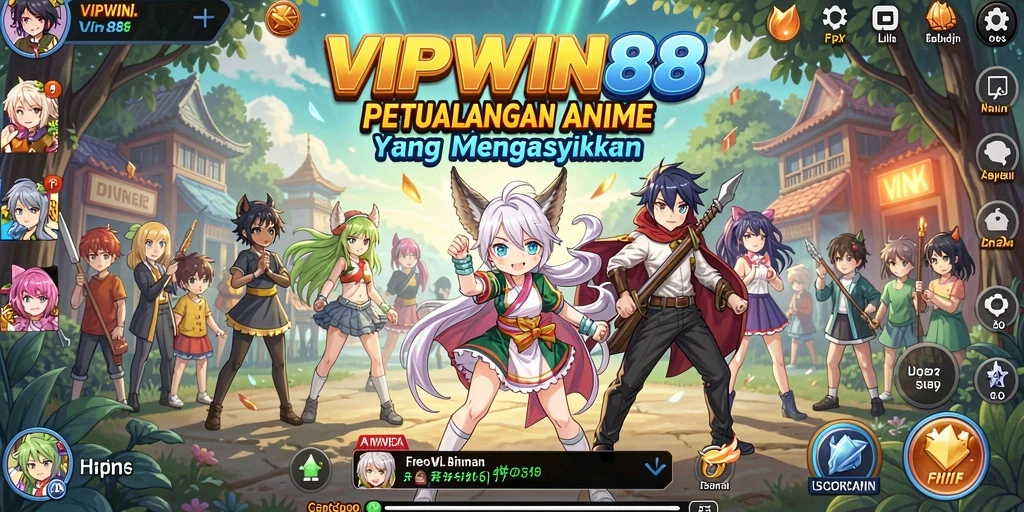 Tampilan keren dari gameplay <strong>VIPWIN88</strong> yang penuh aksi Anime.