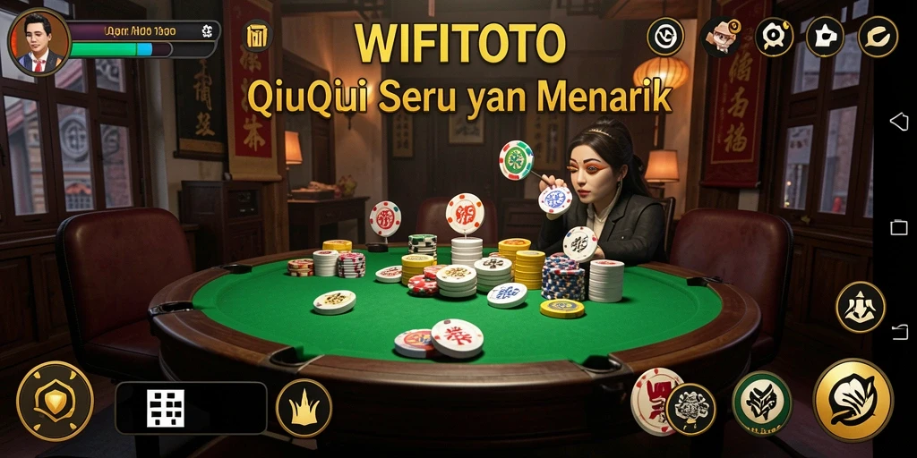 Tampilan permainan QiuQiu yang seru dan interaktif.