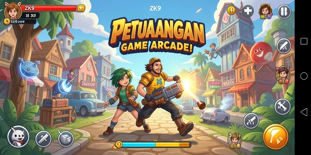 Gameplay seru ZK9 saat menghadapi tantangan Arcade.