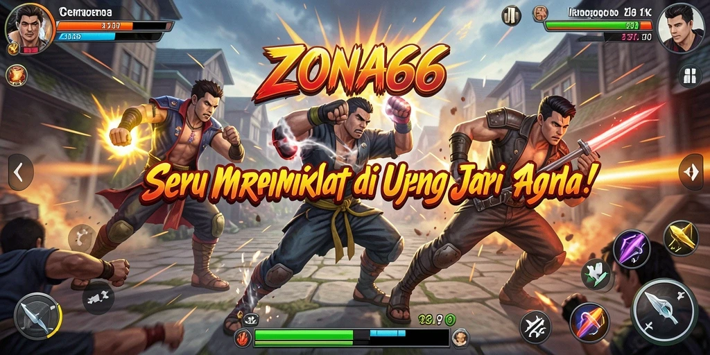 Gambar menampilkan aksi pertarungan epik di ZONA66.